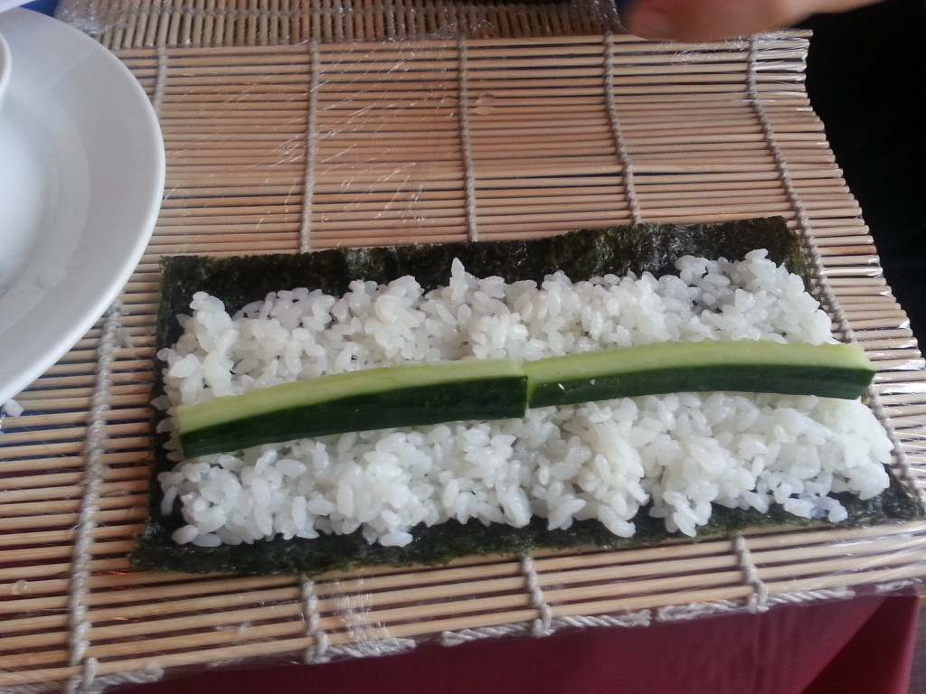 I was making Kappa Maki, which is Cucumber roll.