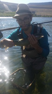 Fly fishing the San Juan River in New Mexico August 2014. 