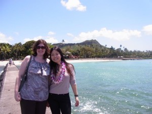 With a friend from Japan at a mutual ALT friend's wedding in Hawai'i in 2012