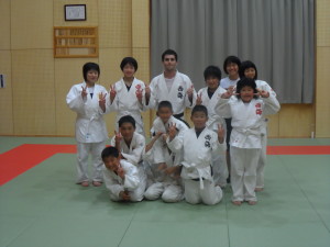 Me and my students at the local community Judo club.