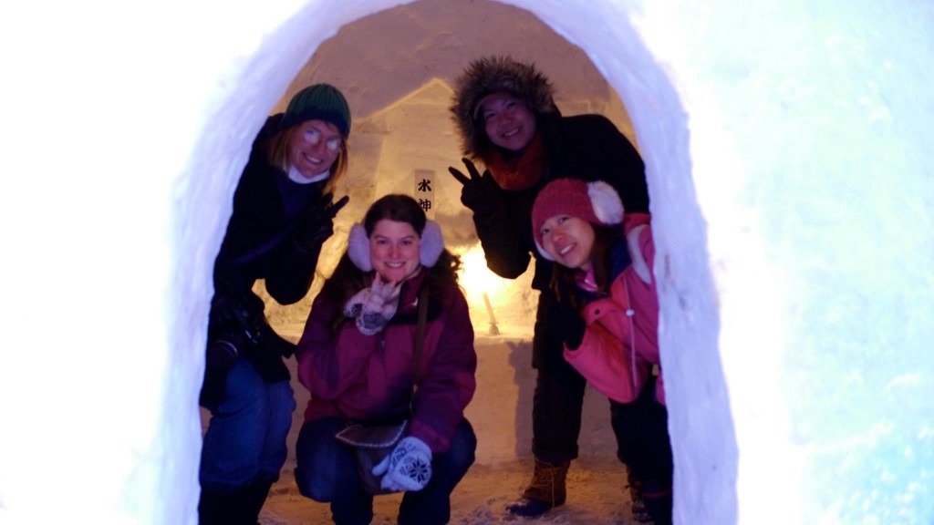 Inside a Kamakura at the Namahage Festival in Oga-shi, Akita in 02/2012. I love these snow houses that appear all over Akita in the winter. 