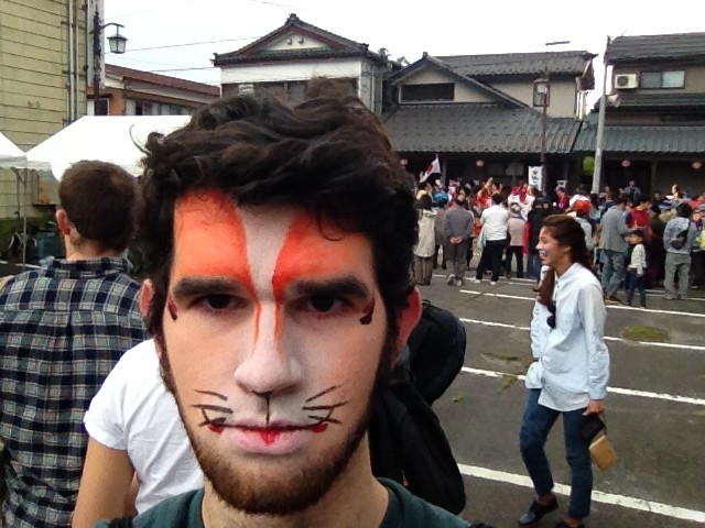 Traditional make up for the Fox Bride Festival in nearby Agamachi, Niigata. I actually did learn what the fox says, and boy was I not expecting it.